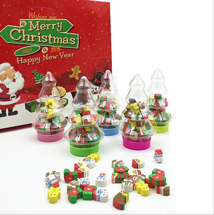 

Christmas Gift Christmas Tree Mini Rubber Student Stationery School Supplies Papelaria Children's Gift