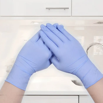 

100Pc Disposable Latex Gloves Home Cleaning Rubber Gloves for Medical Food Garden Gloves Left Right Hand Universal Scrub Gloves