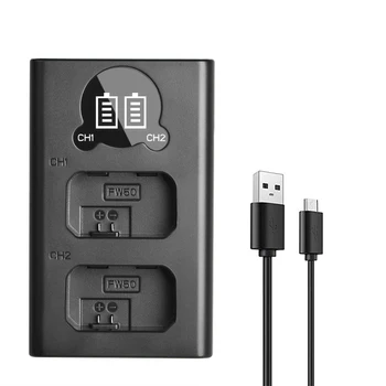 

NP-FW50 NP FW50 Camera Battery LED Dual Charger for Sony Alpha a6500 a6300 a6000 a5000 a7 7R a7R a7R II a7II NEX-3 NEX-3N NEX-5.