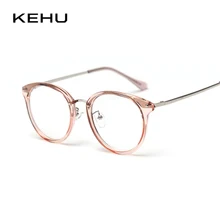 KEHU новая круглая оправа кошачий глаз женщина плоское зеркало модные очки рамка может быть оснащена близорукостью KH320
