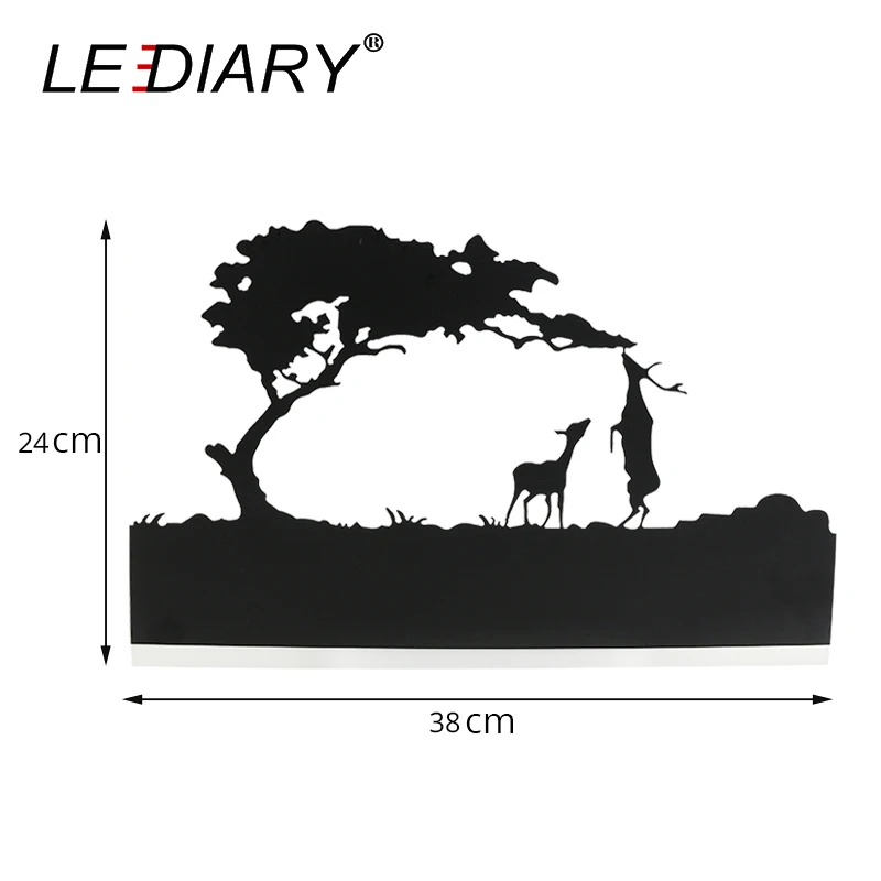  LEDIARY Retro LED Wall Lamp Creative Painting 110-240V Modern Black Sconce Decoration For Bathroom  - 32948376666