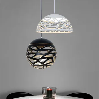 

LED Iron Modern Hanging Lamps Nordic Warm Pendant Lamp Lights Creative Chandeliers Dining Room Light Fixture Kitchen Accessories