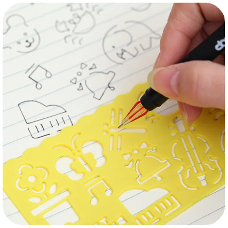 Sharplace 10 Pcs Regla de Plantilla Números Arábigos 0-9 Creativos para Manualidades de Niños para Dibujar DIY 