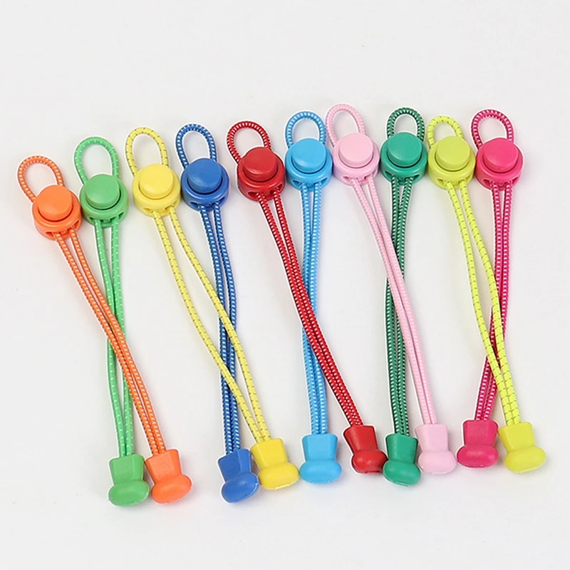 

1 pair No tie shoelaces Round Push the spring lock Sports elastic shoelace Suitable for all shoes Lazy laces Shoe accessories