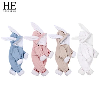 

HE Hello Enjoy Winter Baby Romper Newborn Boy Girl Overalls Infant Costume Warm Toddler Clothes Jumpsuit Cute Rabbit Outfits