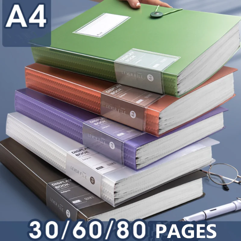 Raccoglitore Budget in plastica A4 cartelle di File documenti 30/60/100  pagine forniture per scrivania per ufficio organizzatore opuscolo opuscolo  File per studenti - AliExpress