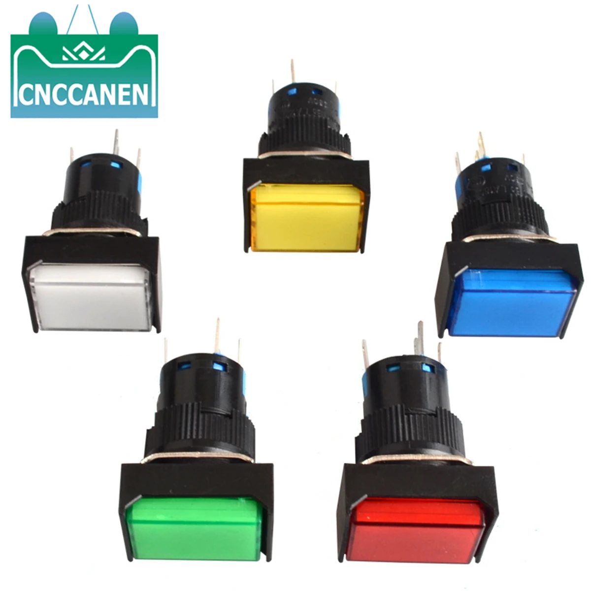 5V 12V 5pin моментальный светодиодный переключатель с автоматическим замком 16MM Кнопка с фиксацией