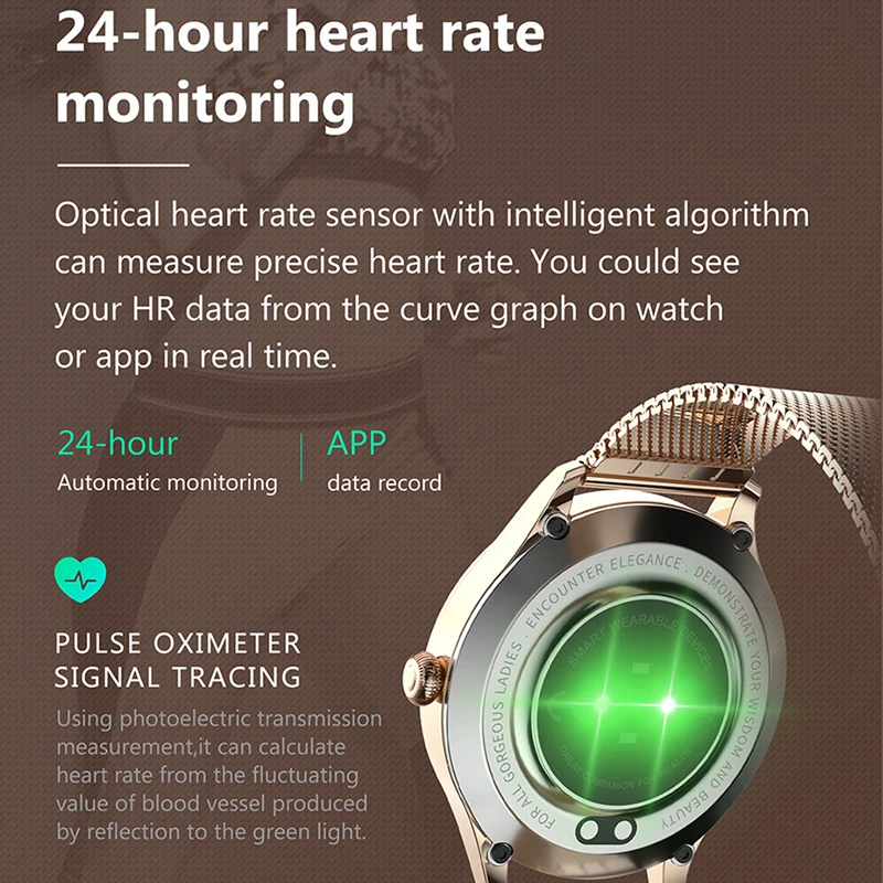 LIGE New Smartwatch Women Blood Pressure Blood