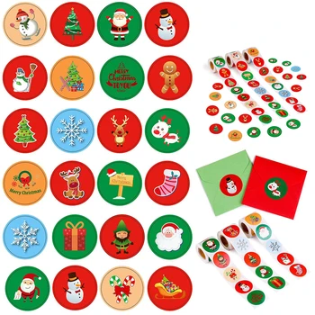 

Stickers Labels DIY Holiday Christmas Sticker Santa Claus Deer Decorative Adhesive Reward School Supplies Stationery Sticker 1