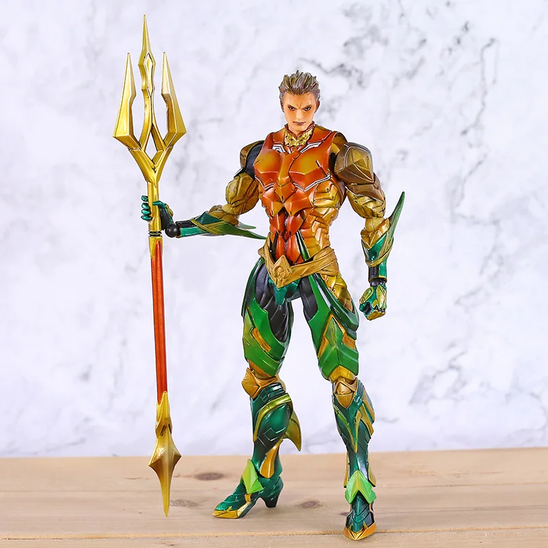 Play Arts Kai DC Comics Aquaman PVC Action Figure Justice League Super Hero Model Toy