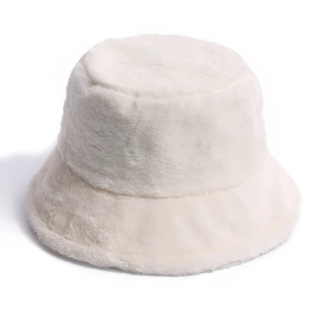 Foxmother New Pink Faux Fur Bucket Hat 