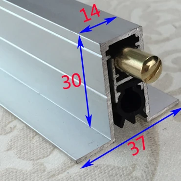 Скрытая Автоматическая дверная Нижняя уплотнительная полоса типа Т из алюминиевого сплава Звукоизоляционная и пылезащитная планка - Цвет: 1430