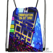 CustomPacman геймер-нерд стиль походная сумка на шнурке милый рюкзак для детей(черная спинка) 31x40 см#180531-02-58