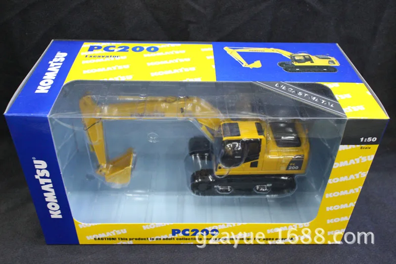 

Original Factory Alloy Emulate Toy Excavator 1: 50 Excavator Model PC200 Excavator Engineering Vehicle