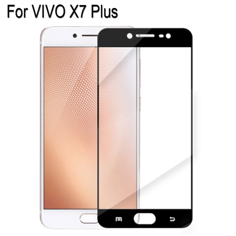 2 шт. полный закруглённый протектор экрана для VIVO X7 Plus полное покрытие закаленное