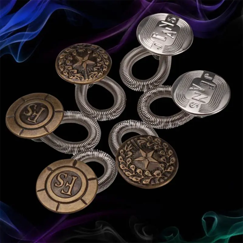

Metal Button Sewing Tool Jeans Pants Buttons 6 Pcs Waist Stretch Extender Women Men 2cm Fix Expanders