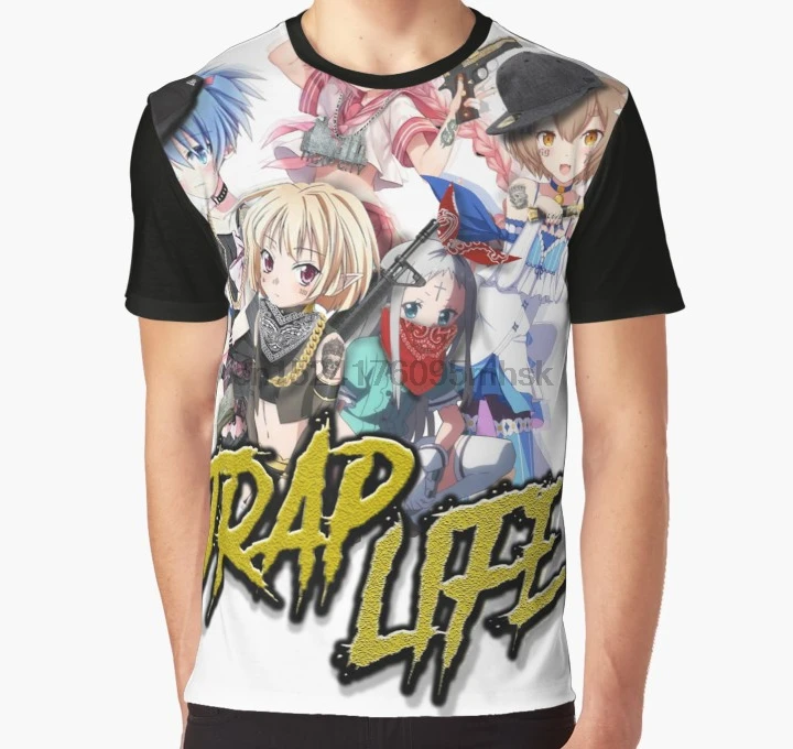 All Over Print 3D Tshirt Men Funny T Shirt TRAP LIFE Sticker | Мужская одежда