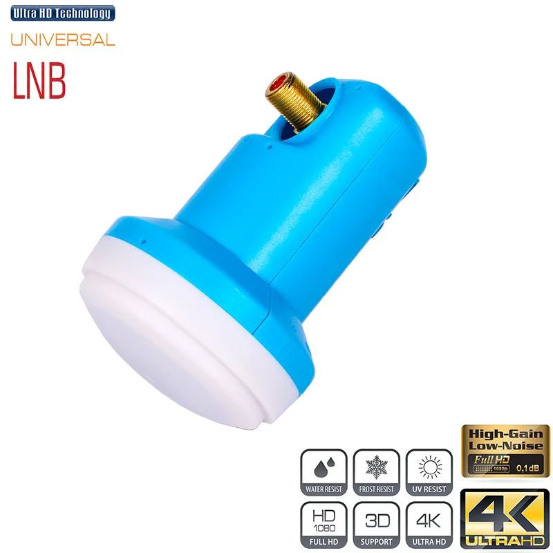 HD цифровой Uinversal LNB для DVB S2 0.2dB Ku диапазон LNB водонепроницаемый блюдо ТВ высокое качество один LNBF - Цвет: Серый