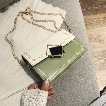

Leather Women Crossbody Bag 2020 Fashion Shoulder Messenger Bag Female Luxury Chain Handbags and Purses Female Small Square Bag