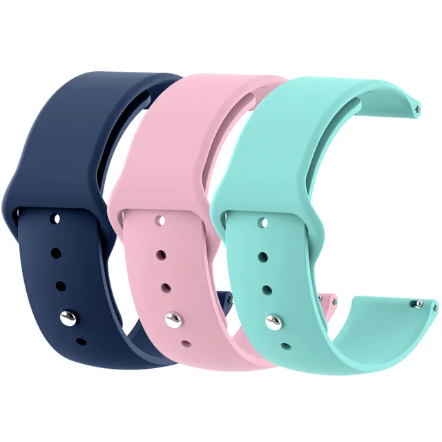 P Универсальный Смарт-часы ремешок для смарт-браслета Amazfit Bip huawei 20/22 мм Фитнес группа ископаемых Asus Zenwatch Apple силиконовый браслет ремешок - Цвет ремешка: P