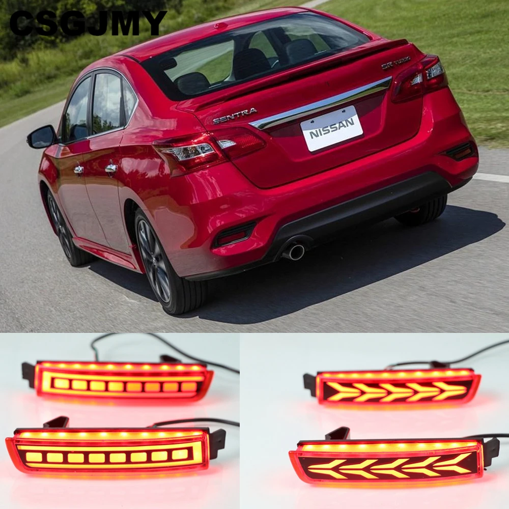 CSGJMY 2 шт. Автомобильный светодиодный задний противотуманный фонарь тормозной