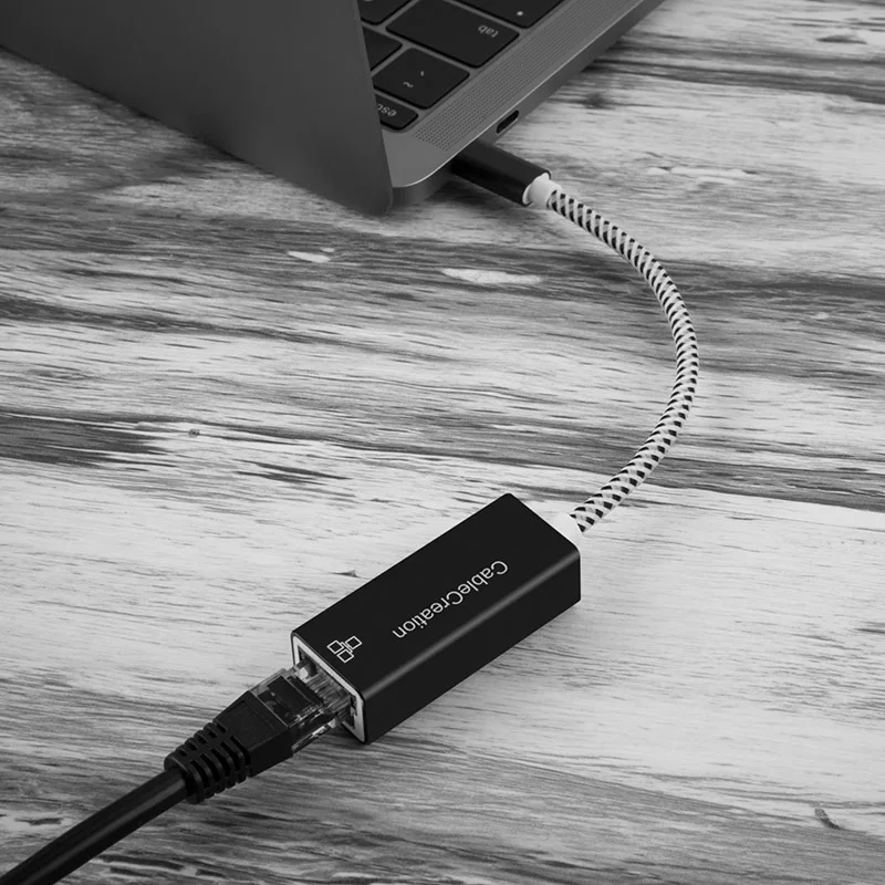 USB-C к Ethernet адаптеру, CableCreation Тип usb C RJ45 Gigabit Ethernet адаптер переменного тока, совместимый с MacBook Pro