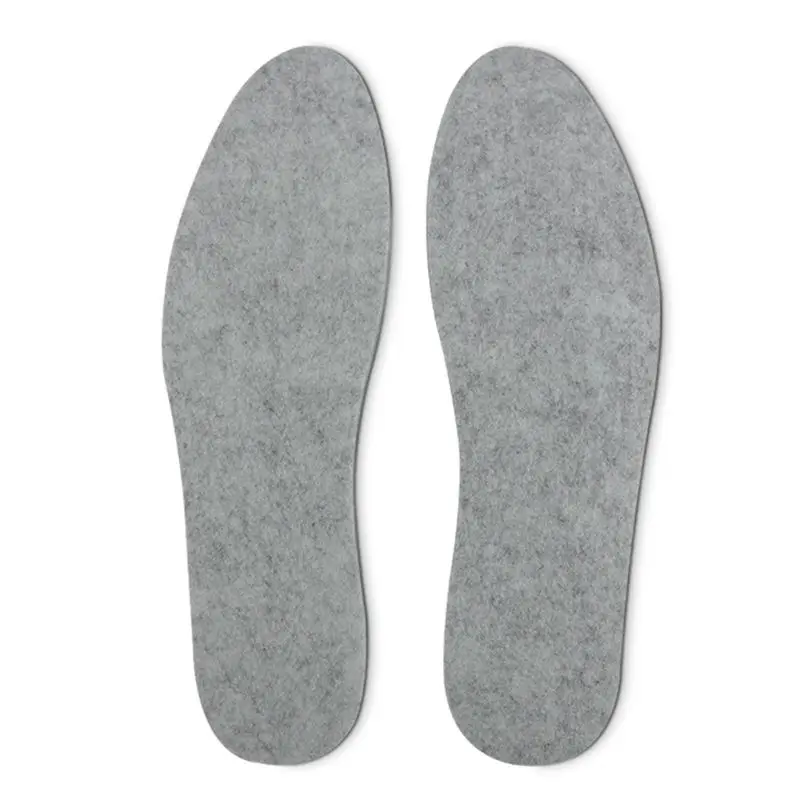

1 Pair Shoe Pad Felt Warm Summer Winter Double Face Shock Proof Deodorant Sweat Absorb Breathable Men Women Insole Cushion Comfo