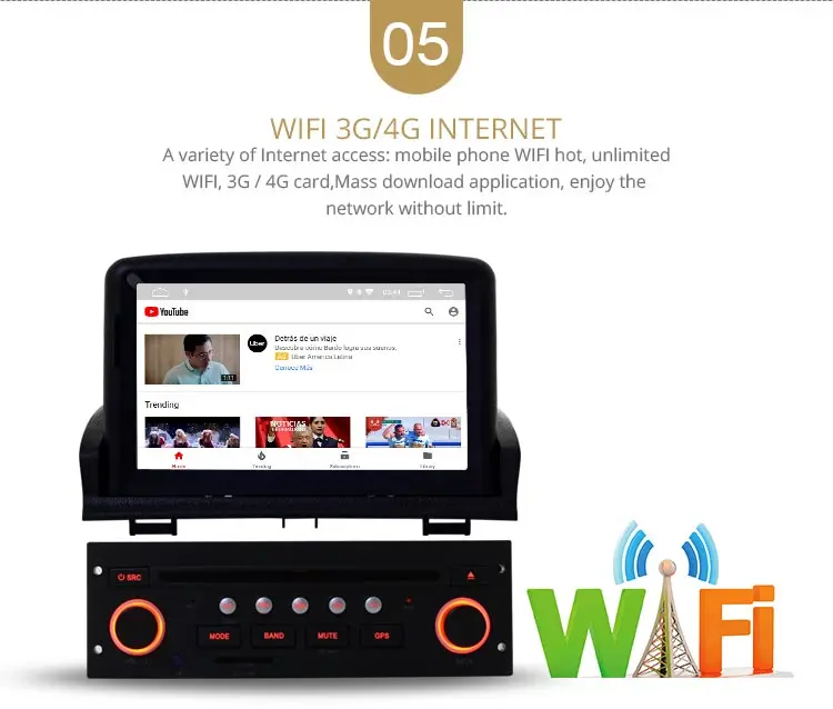 Sale LJHANG 1 Din Car DVD Multimedia Player Android 9.0 for Peugeot 307 GPS Navigation Car Radio Stereo Bluetooth Video WIFI RDS IPS 7