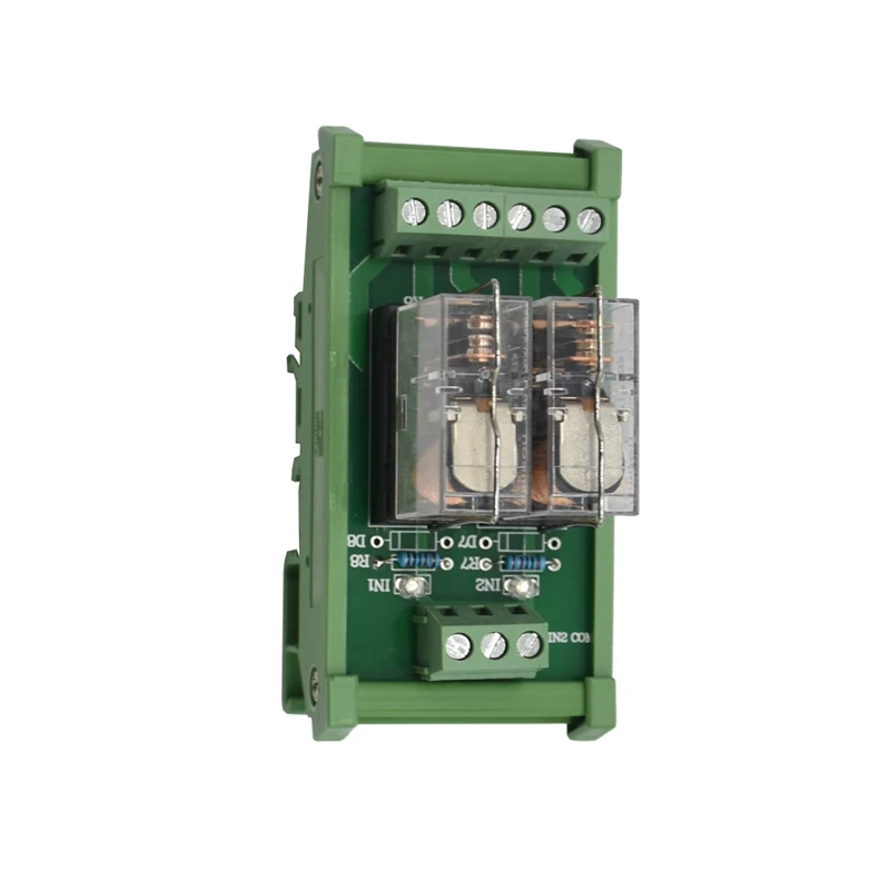 Din Rail Mount Ac/Dc 12/24V Control 2 Spdt 16A Power Relay Module,Omron G2R-1-E.X1