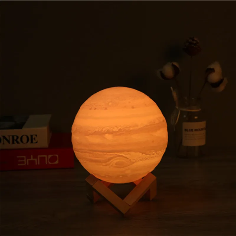 3D Printing Jupiter Lantern Creative Romantic Planet Lantern 16 color Bedside Decorative Table Lantern