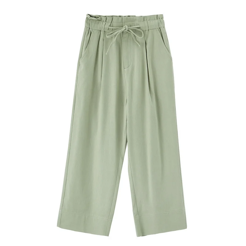 Штаны Летние обтягивающие с бантом и эластичным поясом|Брюки |