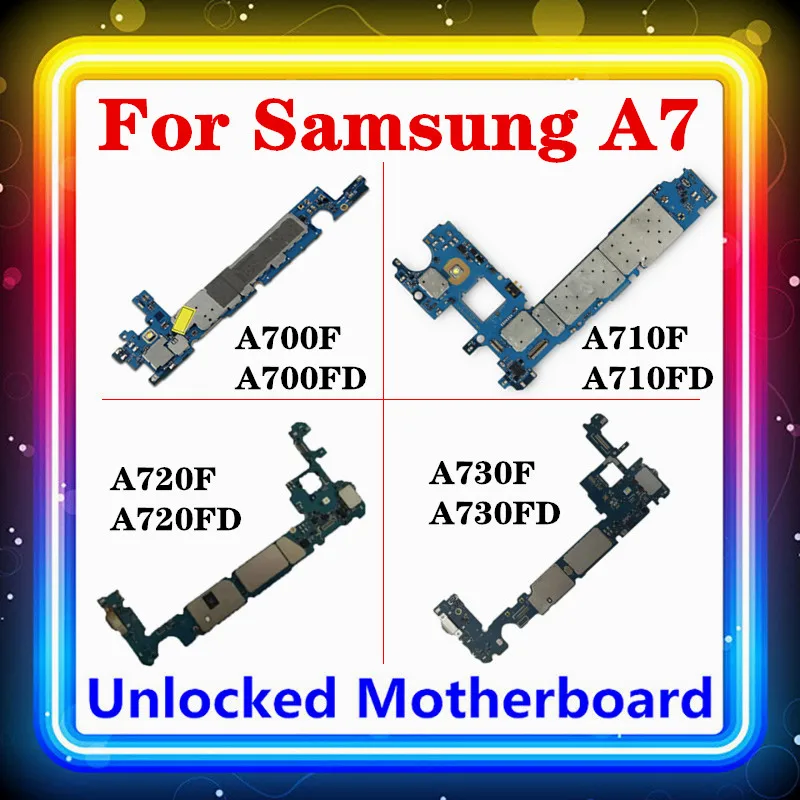 Материнская плата для Samsung Galaxy A7 A700F A700FD A710F A710FD A720F A720FD A730F A730FD одна/две SIM