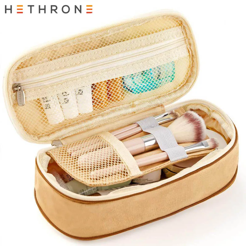 Hethrone ручной работы, тканевый пенал для школы, канцелярская сумка, большая емкость, гелевая ручка, карандаш, косметичка, чехол, принадлежности для письма
