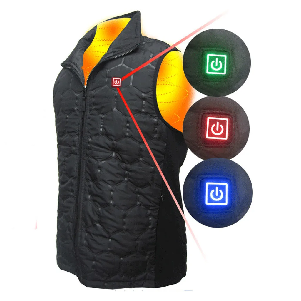 Usb Инфракрасный водонепроницаемый нагревательный жилет гибкий электрический тепловой зимний теплый Jacker верхняя одежда жилет пальто спортивная езда Пешие прогулки