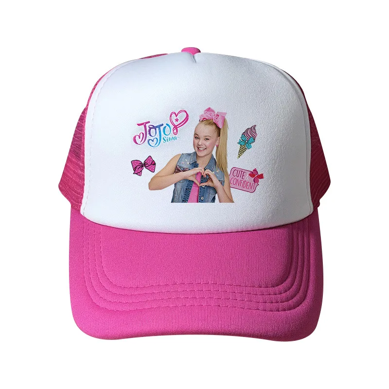 JOJO Siwa Кепка головной убор бейсболка головные уборы для девочек Защита от солнца, бейсболка, кепка для девочек Спортивная повседневная Милая Кепка Snapback детская шляпа прекрасный подарок на день рождения - Цвет: 05