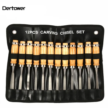 

12-piece Woodworking Carving Knife Wood Carving Knife Root Carving Wood Carving Flower Chisel Manual Hand Carving Knife Tool Se