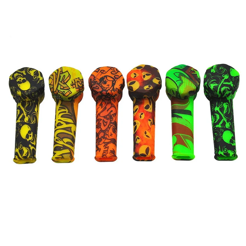 2019 портативная силиконовая курительная трубка для табака со стеклянной чашей| |