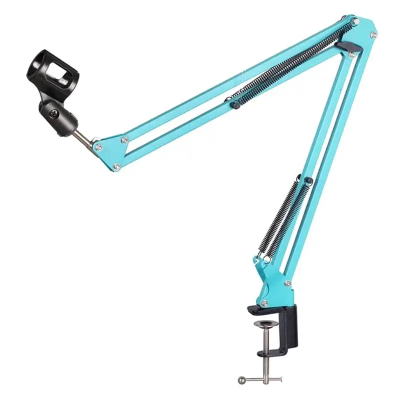Extendable Recording Microphone Holder Suspension Boom Scissor Arm Stand Holder Microphone Clip Table Mounting Clamp microphone stand