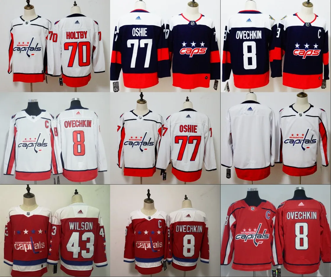 Все прошитой Для мужчин Washington TJ Oshie Александра Овечкина Tom Holtby Nicklas Backstrom Braden Евгений Кузнецова Майки