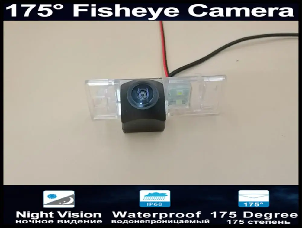 

175 Degree 1080P Fisheye Lens Reverse Car Rear view Camera for Peugeot 307 308 408 508 Nissan Sunny X-Trail Pathfinder Geely MK