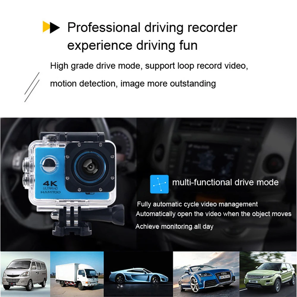  H9A Pro Sports Camera Hiking Diving Camcorder Premium Portable DVR Photo Climbing Action Camera Wat