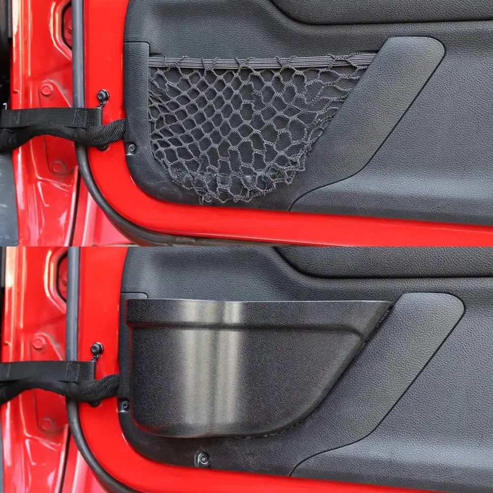 2pcs Car Front Door Storage Box Net Holder Organizer Box for 2011-2018 Jeep Wrangler JK JKU 2/4-Door Door Net Pocket Auto Parts 2pcs Car Front Door Storage Box Net Holder Organizer Box for 2011-2018 Jeep Wrangler JK JKU 2/4-Door Door Net Pocket Auto Parts