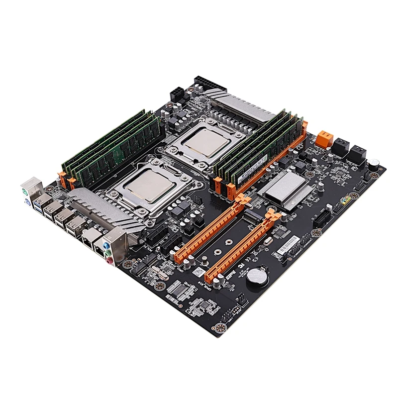 HOT-X79 двойной процессор LGA2011 материнская плата с двойной Intel E5 2689 8-Ch 8x8GB 64G 1600Mhz DDR3 ECC поддержка M.2 NVMe SATA3 USB3.0