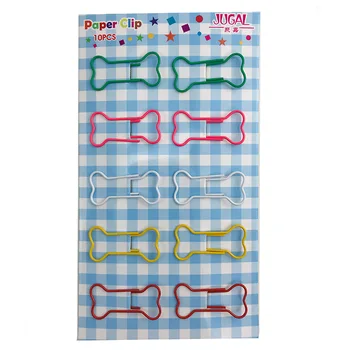 

200 pcs/lot Creative Bone Bookmark Cute Binder Clips Notes Letter Paper Clip Office school Supplies Promotional gifts