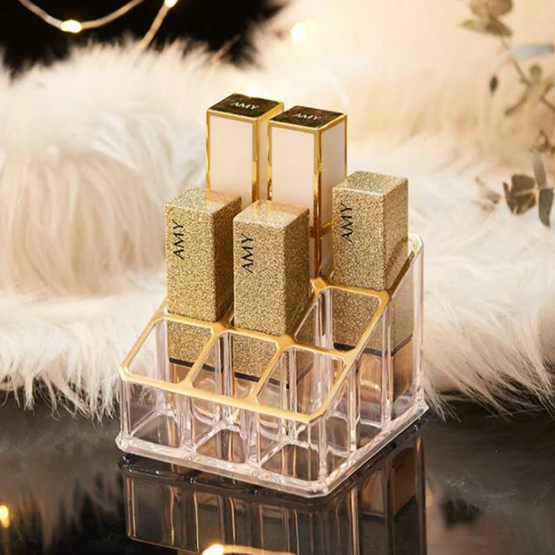 Прозрачная коробка для хранения губной помады органайзер косметики