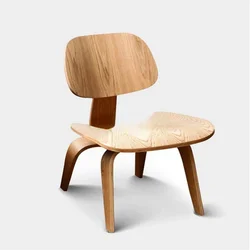 Silla de salón individual con 4 Patas de madera Natural, muebles para el hogar, pequeña y sencilla, baja, con respaldo
