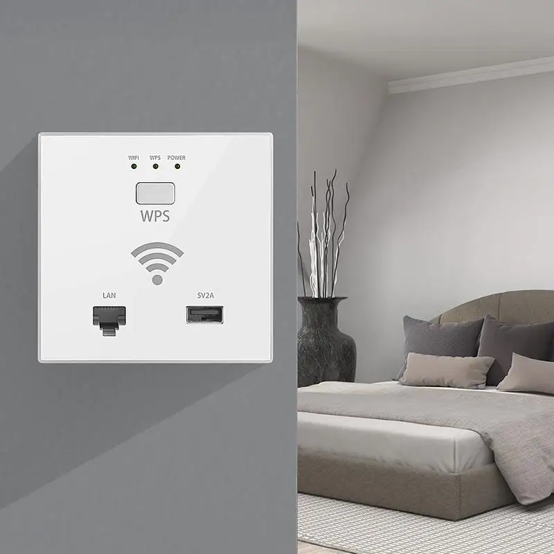 300 Мбит/с в стене AP WiFi точка доступа беспроводная Розетка WiFi розетка для отеля Wi-Fi проект поддержка AC управление USB WPS шифрование