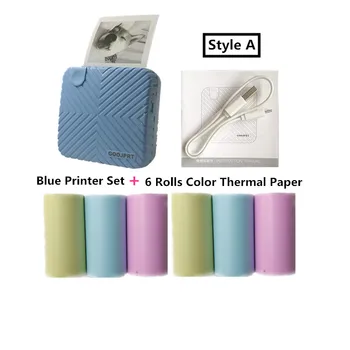 

GOOJPRT A6 Wireless Portable Pocket Phone Photo Printer Thermal Inkless Bluetooth Receipt Label Thermal Printer Travel Tool Gift