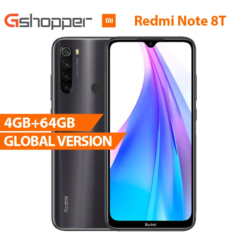 

Global Version Xiaomi Redmi Note 8T 4GB RAM 64GB ROM Snapdragon 665 Octa Core NFC Mobile Phone 48MP Quad Rear Camera 4000mAh