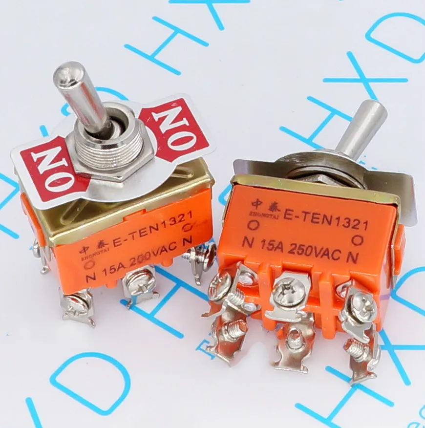 

E-TEN1321 рычажный переключатель, Кулисный рычаг, кулисный переключатель питания, переключатель на 6 футов, 2 скорости, 20 шт./лот